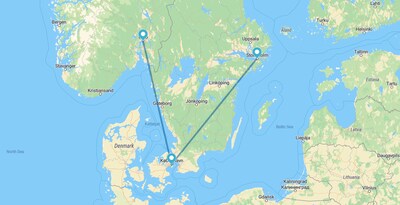 Stockholm, Copenhague et Oslo en avion