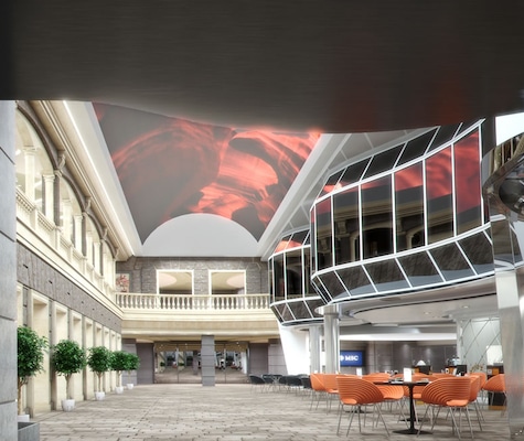 Promenade avec écran LED MSC Meraviglia