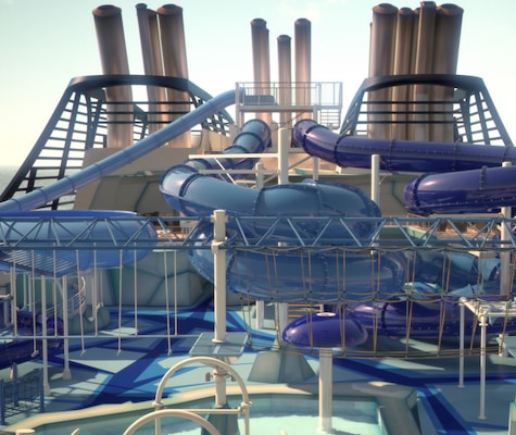 Toboggans Aquapark MSC Meraviglia