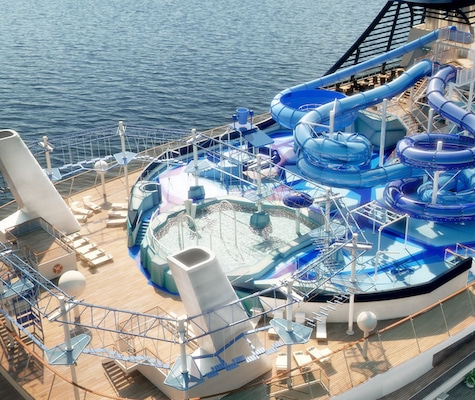 Aqua Park MSC Meraviglia Vue aérienne