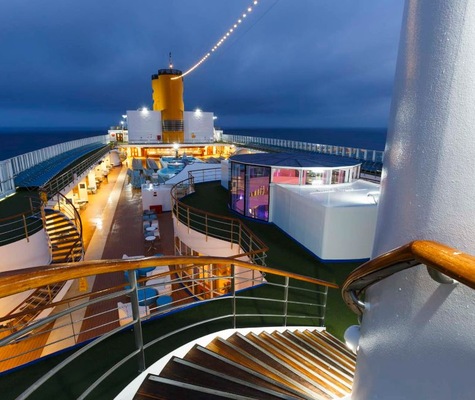 Costa Victoria by night