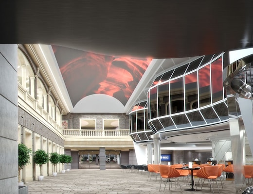 Promenade avec écran LED MSC Meraviglia