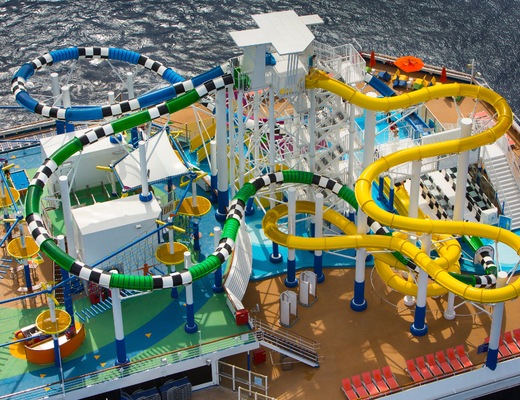 Carnival Sunshine - Jeux d´eau vue du ciel
