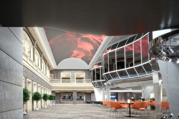 Promenade avec écran LED MSC Meraviglia